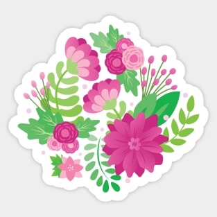 Pink flowers Sticker